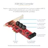 Placa SATA PCIe StarTech.com - placa de expansão PCIe SATA de 10 portas - 6 Gbit/s - perfil baixo/perfil completo - conectores SATA empilhados - ASM1062 Non-RAID - conversor/adaptador PCI Express para SATA