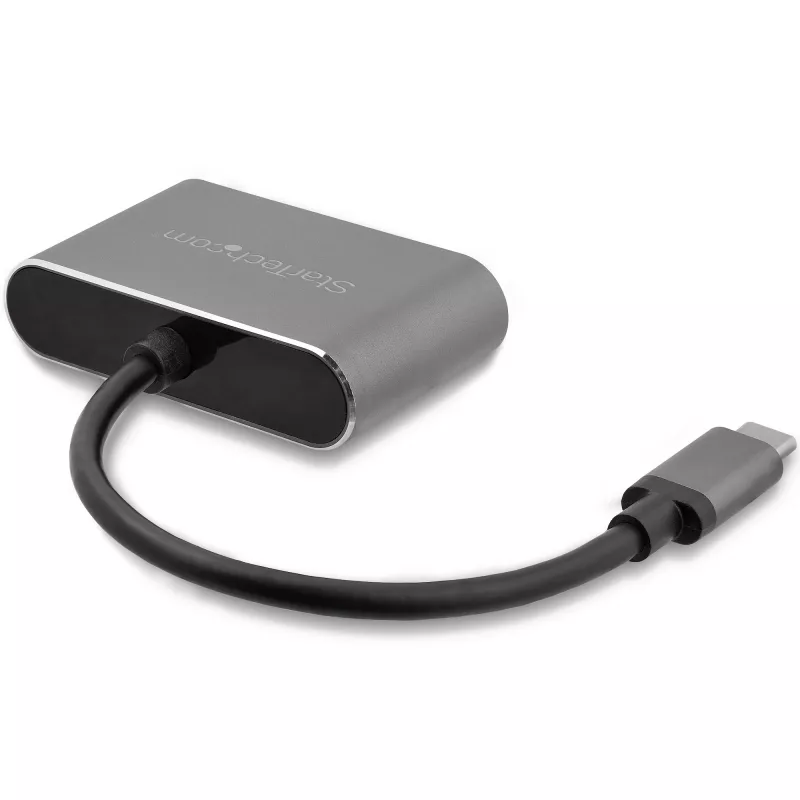 Adaptador USB-C para VGA e HDMI StarTech.com - 2-em-1 - 4K 30Hz - cinzento Space