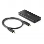 StarTech.com M2E1BRU31C caixa para SSD M.2 NVMe PCIe, USB-C 10 Gbit/s (USB 3.2 Gen 2), alumínio robusto, M-Key, IP67, compatível com Thunderbolt 3, preta