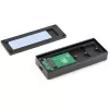 StarTech.com M2E1BRU31C caixa para SSD M.2 NVMe PCIe, USB-C 10 Gbit/s (USB 3.2 Gen 2), alumínio robusto, M-Key, IP67, compatível com Thunderbolt 3, preta