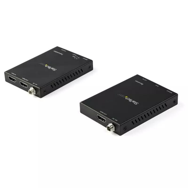StarTech.com Kit Extensor HDMI sobre CAT6 - 4K 60Hz, 3840 x 2160 píxeis, Transmissor e Recetor AV, 50 m, Com fios, Preto, HDCP
