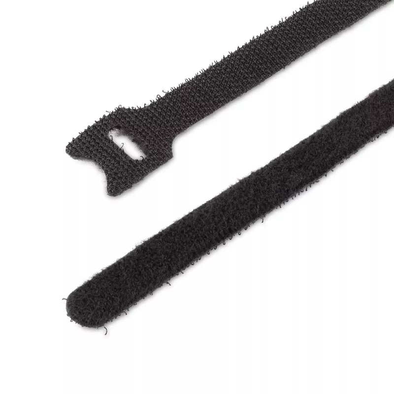 StarTech.com Abraçadeiras de Cabo em Velcro de 6in – Pack de 50 – Preto – Abraçadeiras Reutilizáveis – Ajustáveis e Flexíveis – Organizador de Cabos/Enrolador para Gestão de Cabos – Abraçadeiras de Laço de Arame