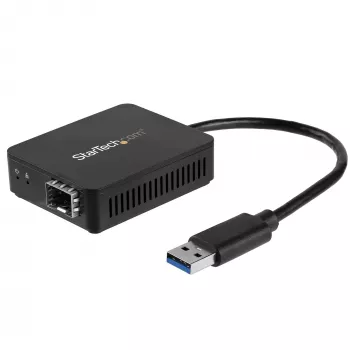 StarTech.com Conversor USB 3.0 para Fibra Ótica – Adaptador USB para Open-SFP Compacto – Adaptador de Rede USB para Gigabit – Adaptador de Fibra Ótica USB 3.0, Compatível com Fibra Multimodo (MMF)/Monomodo (SMF)