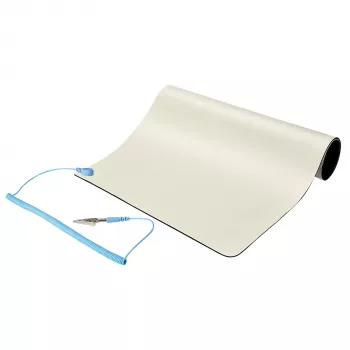 StarTech.com Tapete Antiestático, Tapete ESD para Reparação de Eletrónica, Tapete Antiestático de Mesa/Secretária com Cabo de Terra Removível, ANSI/ESD S 4.1, Base de Trabalho/Tapete Termoplástico Flexível, 28x46cm (11x18 polegadas)