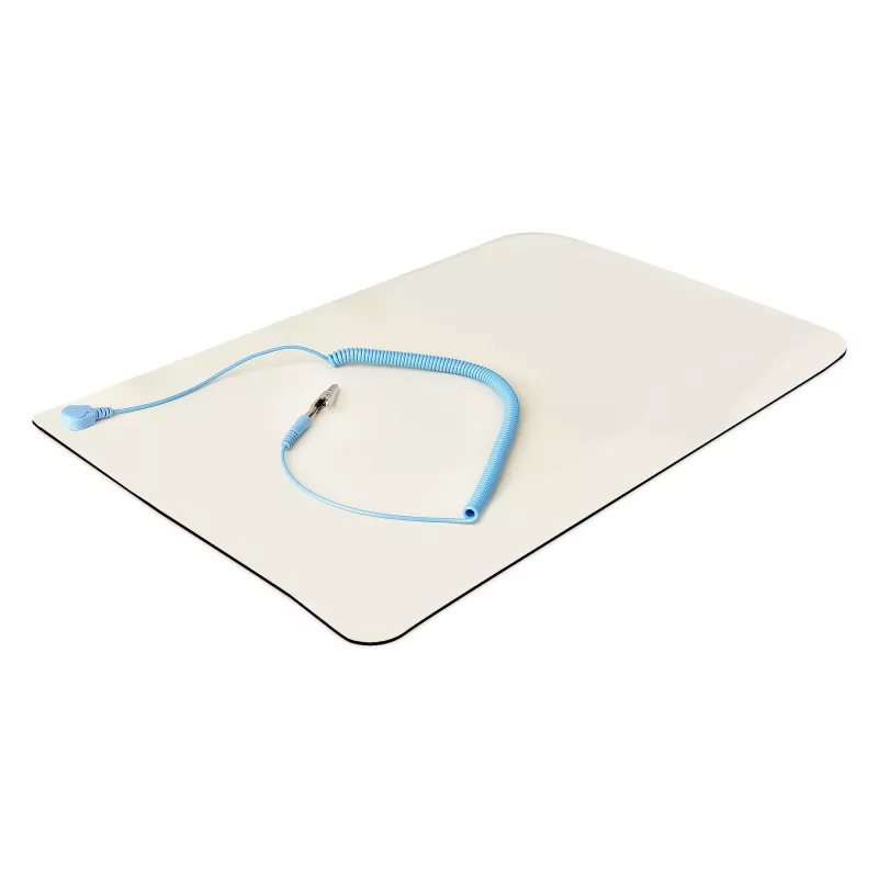 StarTech.com Tapete Antiestático, Tapete ESD para Reparação de Eletrónica, Tapete Antiestático de Mesa/Secretária com Cabo de Terra Removível, ANSI/ESD S 4.1, Base de Trabalho/Tapete Termoplástico Flexível, 28x46cm (11x18 polegadas)