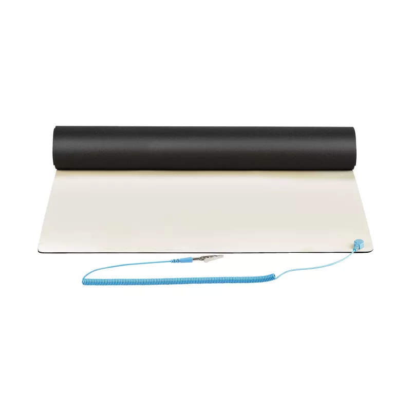 StarTech.com Tapete Antiestático, Tapete ESD para Reparação de Eletrónica, Tapete Antiestático de Mesa/Secretária com Cabo de Terra Removível, ANSI/ESD S 4.1, Base de Trabalho/Tapete Termoplástico Flexível, 28x46cm (11x18 polegadas)