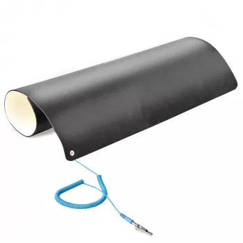 StarTech.com Tapete Antiestático, Tapete ESD para Reparação de Eletrónica, Tapete Antiestático de Mesa/Secretária com Cabo de Terra Removível, ANSI/ESD S 4.1, Base de Trabalho/Tapete Termoplástico Flexível, 60 x 120 cm