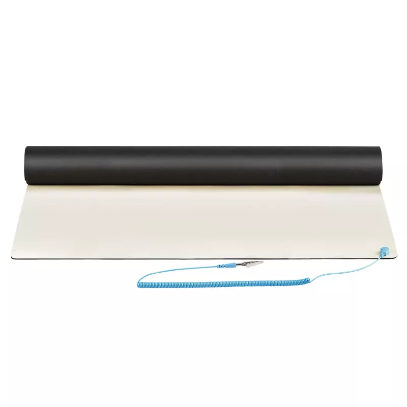 StarTech.com Tapete Antiestático, Tapete ESD para Reparação de Eletrónica, Tapete Antiestático de Mesa/Secretária com Cabo de Terra Removível, ANSI/ESD S 4.1, Base de Trabalho/Tapete Termoplástico Flexível, 60 x 120 cm