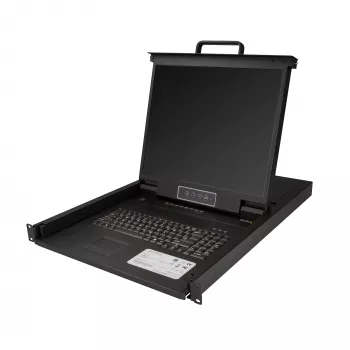 StarTech.com Consola KVM para rack de 8 portas com cabos de 1,8 m – Switch KVM integrado com monitor LCD de 19 polegadas – Gaveta KVM LCD 1-HE-LCD-KV totalmente equipada – OSD-KVM – Durável, 50.000 horas MTBF – Suporte USB + VGA