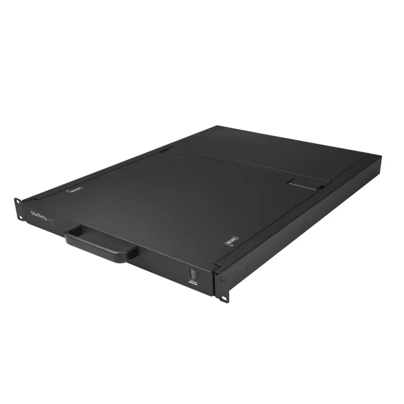 StarTech.com Consola KVM para rack de 8 portas com cabos de 1,8 m – Switch KVM integrado com monitor LCD de 19 polegadas – Gaveta KVM LCD 1-HE-LCD-KV totalmente equipada – OSD-KVM – Durável, 50.000 horas MTBF – Suporte USB + VGA
