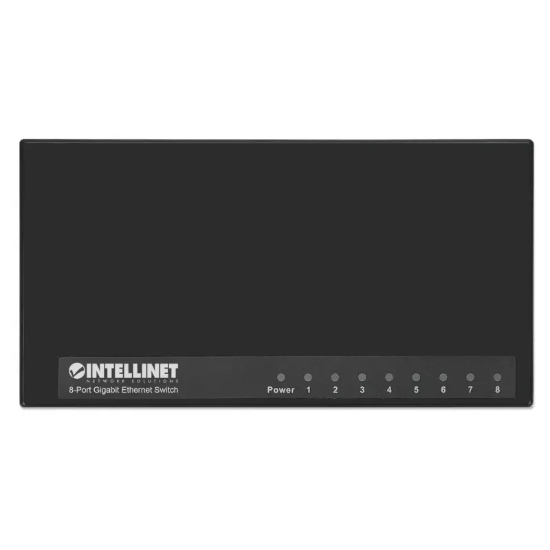 Intellinet Switch Gigabit Ethernet de 8 Portas, Tamanho de Secretária, Plástico, IEEE 802.3az (Energy Efficient Ethernet), Preto