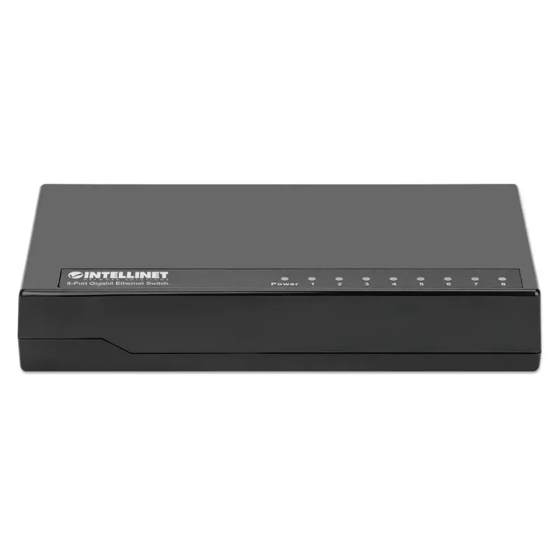 Intellinet Switch Gigabit Ethernet de 8 Portas, Tamanho de Secretária, Plástico, IEEE 802.3az (Energy Efficient Ethernet), Preto