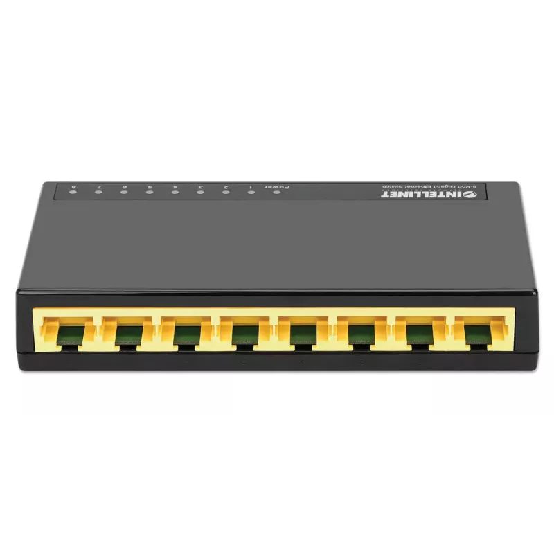 Intellinet Switch Gigabit Ethernet de 8 Portas, Tamanho de Secretária, Plástico, IEEE 802.3az (Energy Efficient Ethernet), Preto