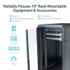 StarTech.com Armário de Servidor 22U de 4 Postes, Armário de Dados de 19 Polegadas com Fecho para Equipamento de Computador/AV/IT, Armário de Rede de Escritório/Casa com Rodas e Calhas de Montagem Ajustáveis