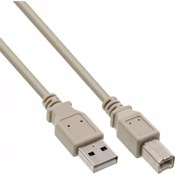 Cabo USB 2.0 Type-A Macho / Type-B Macho cinzento 1,8m InLine 34518L