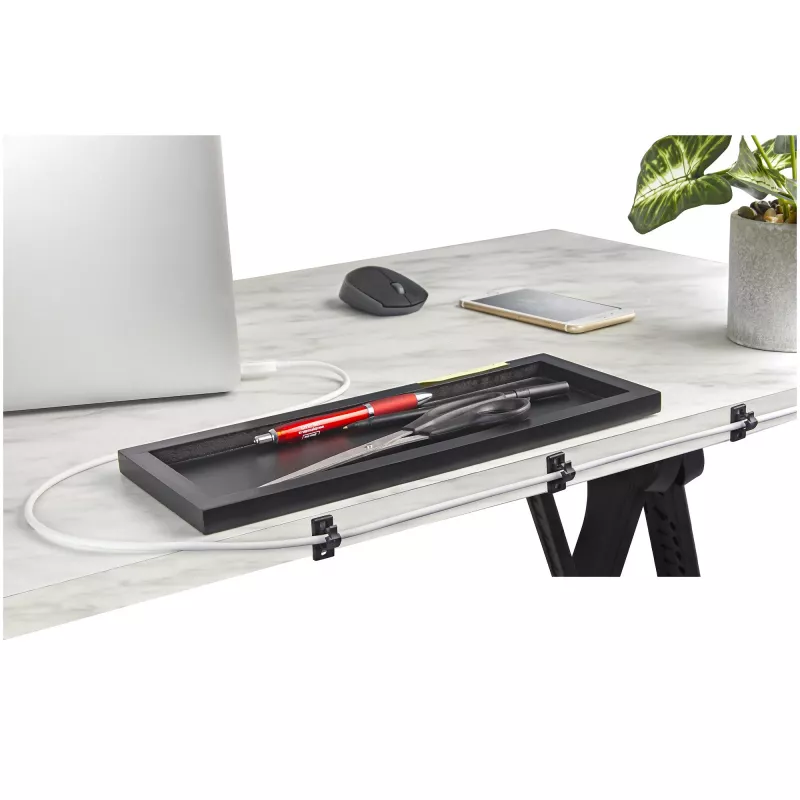 StarTech.com 100 clipes de gestão de cabos autocolantes preto – organizador de cabos de rede/Ethernet/secretária/computador – suporte adesivo para cabos/fios – clipe autocolante de nylon UL/94V-2 com certificação de resistência ao fogo