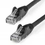 StarTech.com N6LPATCH5MBK cabo de rede Ethernet CAT6 de 5 m, LSZH, 10 Gigabit, 650 MHz, 100 W PoE, RJ45 UTP, sem ganchos, com proteção contra tensão, verificado pela ETL, 24AWG, preto