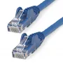 Cabo Ethernet StarTech.com CAT6 de 50 cm - LSZH (Low Smoke Zero Halogen) - 10 Gigabit 250M 100W PoE RJ45 10GbE UTP cabo de rede patch com proteção da patilha e alívio de tensão - azul, CAT 6, certificado ETL, 24AWG
