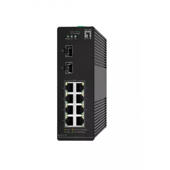 Switch gerido LevelOne Hilbert 10 portas Industrial Gigabit PoE Smart Lite Switch