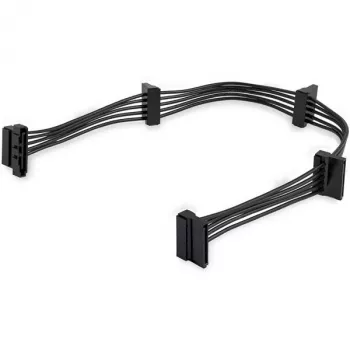 StarTech.com Cabo adaptador divisor de alimentação SATA 4x, SATA 15 pinos, 4 x SATA, 0,4 m, macho, fêmea, preto