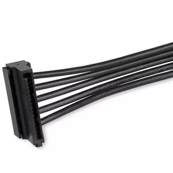 StarTech.com Cabo adaptador divisor de alimentação SATA 4x, SATA 15 pinos, 4 x SATA, 0,4 m, macho, fêmea, preto