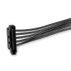 StarTech.com Cabo adaptador divisor de alimentação SATA 4x, SATA 15 pinos, 4 x SATA, 0,4 m, macho, fêmea, preto