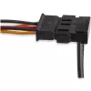 StarTech.com Cabo adaptador divisor de alimentação SATA 4x, SATA 15 pinos, 4 x SATA, 0,4 m, macho, fêmea, preto
