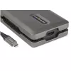 StarTech.com Adaptador multiporta USB-C – USB-C para HDMI 2.0 4K 60 Hz – hub USB de 2 portas 10 Gbit/s – Power Delivery Pass-Through 100 W – GbE – SD/MicroSD – mini dock USB Type-C – cabo de 25 cm