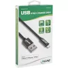 Cabo Lightning USB InLine, para iPad, iPhone, iPod, preto/alu, 1 m certificado MFi