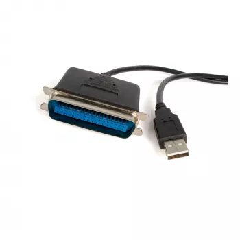 StarTech.com Adaptador USB para impressora paralela de 6 ft - M/M, preto, Centronics, USB A, 1,9 m, macho/macho, USB A, Centronics 36