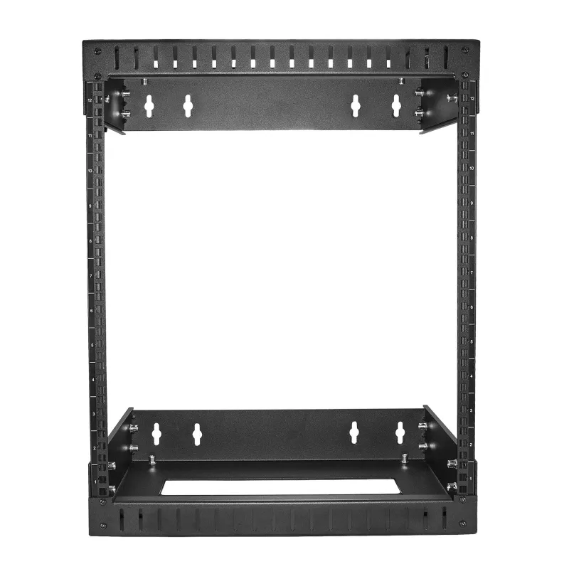 Armário de rede StarTech.com 12U 19 polegadas para montagem na parede - profundidade ajustável 12-20 polegadas 2 postes rack open-frame para sala de servidores para AV/dados/IT/comunicação/equipamento informático/switch com porcas gaiola e parafusos