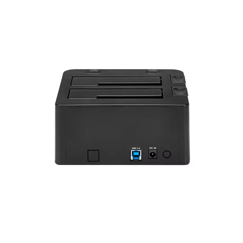 Estação de acoplamento StarTech.com Dual-Bay USB 3.0 para SATA, dock para disco rígido USB, estação de acoplamento externa 2,5/3,5 polegadas SATA I/II/III SSD/HDD, baía de disco rígido hot-swap, carregamento superior
