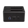 Estação de acoplamento StarTech.com Dual-Bay USB 3.0 para SATA, dock para disco rígido USB, estação de acoplamento externa 2,5/3,5 polegadas SATA I/II/III SSD/HDD, baía de disco rígido hot-swap, carregamento superior