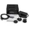 Estação de acoplamento StarTech.com Dual-Bay USB 3.0 para SATA, dock para disco rígido USB, estação de acoplamento externa 2,5/3,5 polegadas SATA I/II/III SSD/HDD, baía de disco rígido hot-swap, carregamento superior