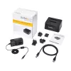 Estação de acoplamento StarTech.com Dual-Bay USB 3.0 para SATA, dock para disco rígido USB, estação de acoplamento externa 2,5/3,5 polegadas SATA I/II/III SSD/HDD, baía de disco rígido hot-swap, carregamento superior