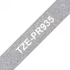 Fita de etiquetagem Brother TZE-PR935 branco sobre prateado