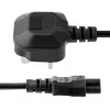 Cabo de alimentação para portátil StarTech.com 1,8 m (6 ft) UK, BS 1363 para C5 (trevo), 2,5 A 250 V, 18 AWG, cabo de substituição para portátil UK, cabo de alimentação para impressora, cabo de carregamento para portátil, cabo de fonte de alimentação para portátil