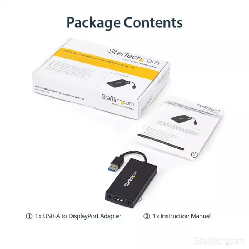 Adaptador StarTech.com USB 3.0 para DisplayPort - certificado DisplayLink - 4K 30Hz