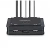 Switch KVM StarTech.com 2 portas híbrido cabo USB-C DisplayPort, 4K 60Hz, switch KVM compacto com cabos integrados de 1,8 m USB-A/DisplayPort/áudio e 1,2 m USB-C host, alimentado por bus – botão de controlo remoto/comutação por tecla de atalho