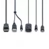 Switch KVM StarTech.com 2 portas híbrido cabo USB-C DisplayPort, 4K 60Hz, switch KVM compacto com cabos integrados de 1,8 m USB-A/DisplayPort/áudio e 1,2 m USB-C host, alimentado por bus – botão de controlo remoto/comutação por tecla de atalho