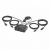 Switch KVM StarTech.com 2 portas cabo USB-C, saída DisplayPort 4K 60Hz, KVM compacto com cabos integrados de 1,2 m USB Type-C/áudio, alimentado por bus - botão de controlo remoto/comutação por tecla de atalho