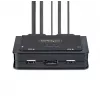 Switch KVM StarTech.com 2 portas cabo USB-C, saída DisplayPort 4K 60Hz, KVM compacto com cabos integrados de 1,2 m USB Type-C/áudio, alimentado por bus - botão de controlo remoto/comutação por tecla de atalho
