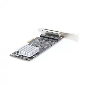 Placa de rede StarTech.com 4 portas 2,5 Gbit/s NBASE-T PCIe, Intel I225-V, placa de rede de computador de quatro portas, NIC multi-gigabit, placa LAN para servidor PCI Express, interface Ethernet para desktop