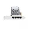 Placa de rede StarTech.com 4 portas 2,5 Gbit/s NBASE-T PCIe, Intel I225-V, placa de rede de computador de quatro portas, NIC multi-gigabit, placa LAN para servidor PCI Express, interface Ethernet para desktop