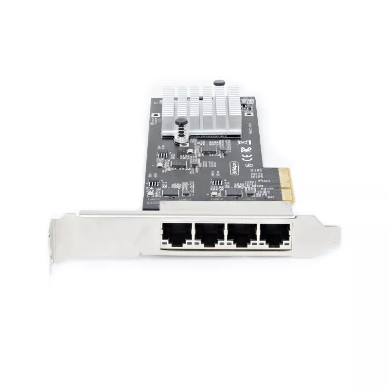 Placa de rede StarTech.com 4 portas 2,5 Gbit/s NBASE-T PCIe, Intel I225-V, placa de rede de computador de quatro portas, NIC multi-gigabit, placa LAN para servidor PCI Express, interface Ethernet para desktop