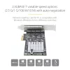 Placa de rede StarTech.com 4 portas 2,5 Gbit/s NBASE-T PCIe, Intel I225-V, placa de rede de computador de quatro portas, NIC multi-gigabit, placa LAN para servidor PCI Express, interface Ethernet para desktop