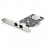Placa de rede StarTech.com 2 portas 2.5Gbps NBASE-T PCIe, Intel I225-V, placa de rede de computador de duas portas, NIC multi-gigabit, placa LAN para servidor PCI Express, interface Ethernet para desktop