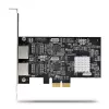 Placa de rede StarTech.com 2 portas 2.5Gbps NBASE-T PCIe, Intel I225-V, placa de rede de computador de duas portas, NIC multi-gigabit, placa LAN para servidor PCI Express, interface Ethernet para desktop