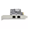 Placa de rede StarTech.com 2 portas 2.5Gbps NBASE-T PCIe, Intel I225-V, placa de rede de computador de duas portas, NIC multi-gigabit, placa LAN para servidor PCI Express, interface Ethernet para desktop