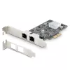 Placa de rede StarTech.com 2 portas 2.5Gbps NBASE-T PCIe, Intel I225-V, placa de rede de computador de duas portas, NIC multi-gigabit, placa LAN para servidor PCI Express, interface Ethernet para desktop